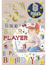 For A Special Son You Are 8 Today (Badge Card)
